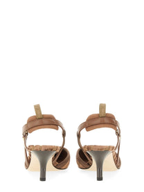Fendi Women's Slingback Shoe Hummingbird Lite Brown