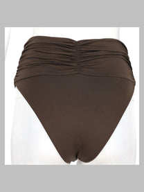 Magda Butrym Women's Slip Con Dettaglio Arricciato Brown