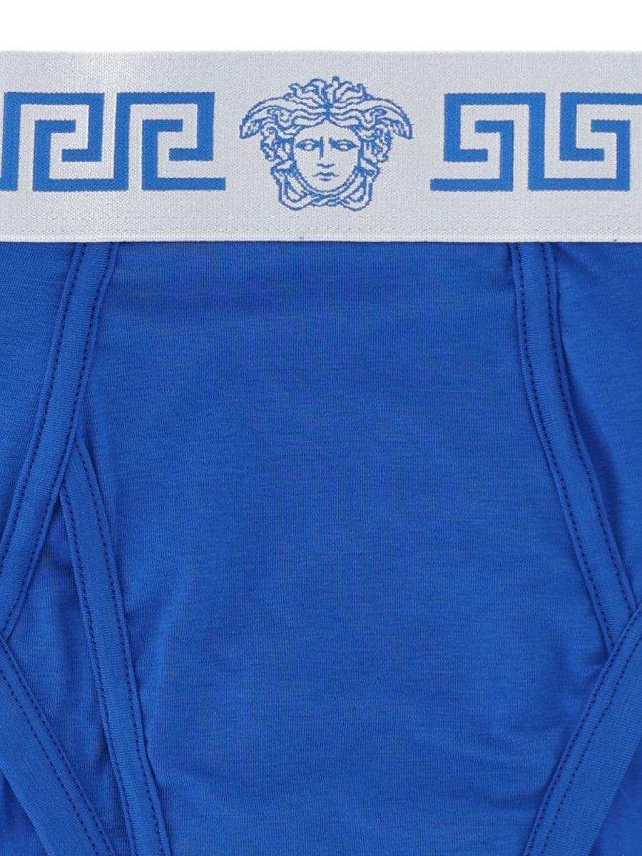 Versace Men's Jersey Cotton Slip Blue, view 3