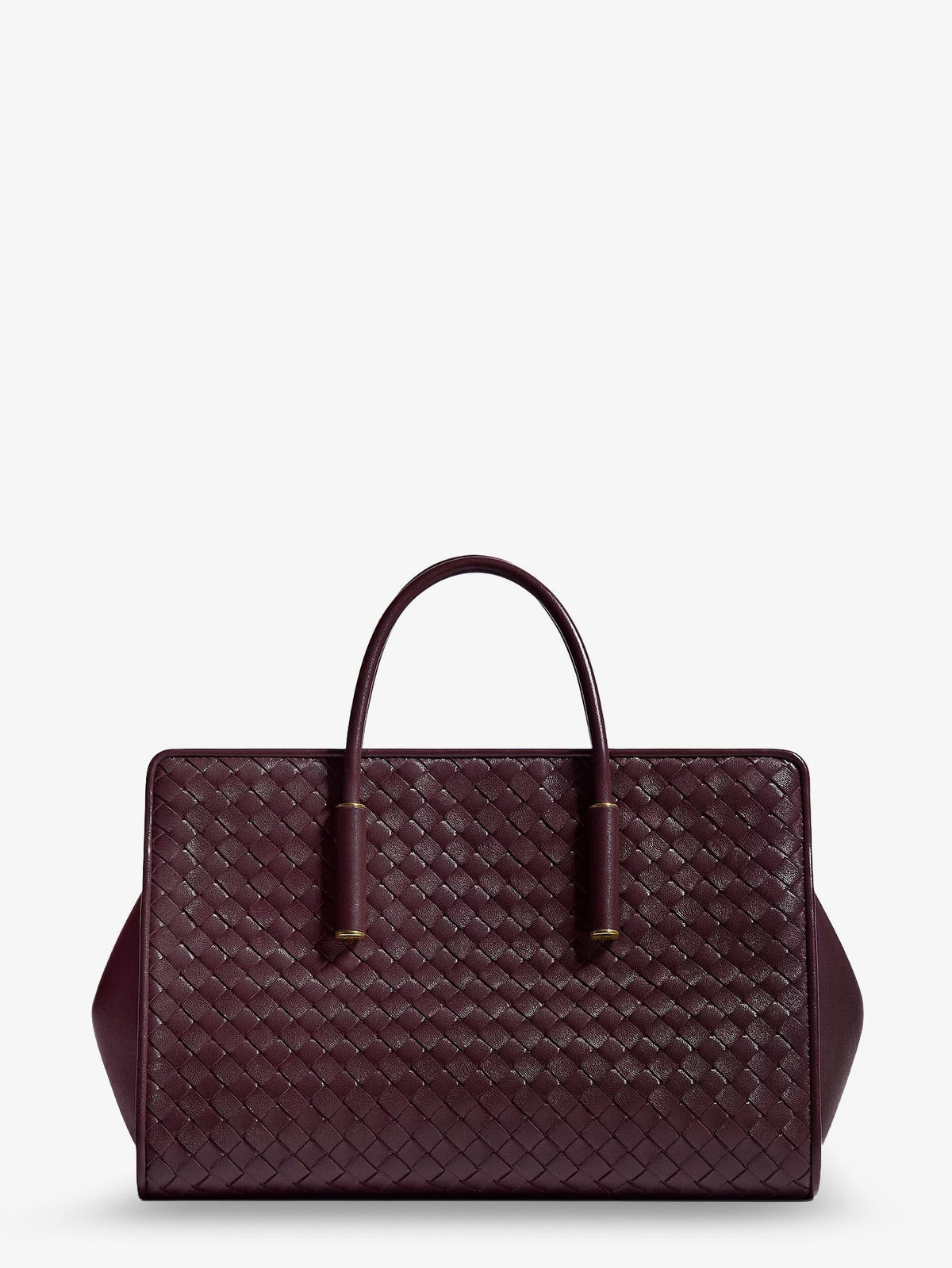 Bottega Veneta Women's Small Leather Tote Bag DEEP MAHOGAN-BRASS V