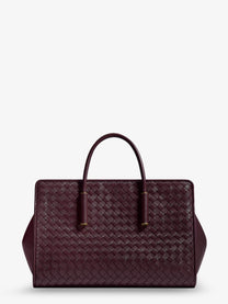 Bottega Veneta Women's Small Leather Tote Bag DEEP MAHOGAN-BRASS V
