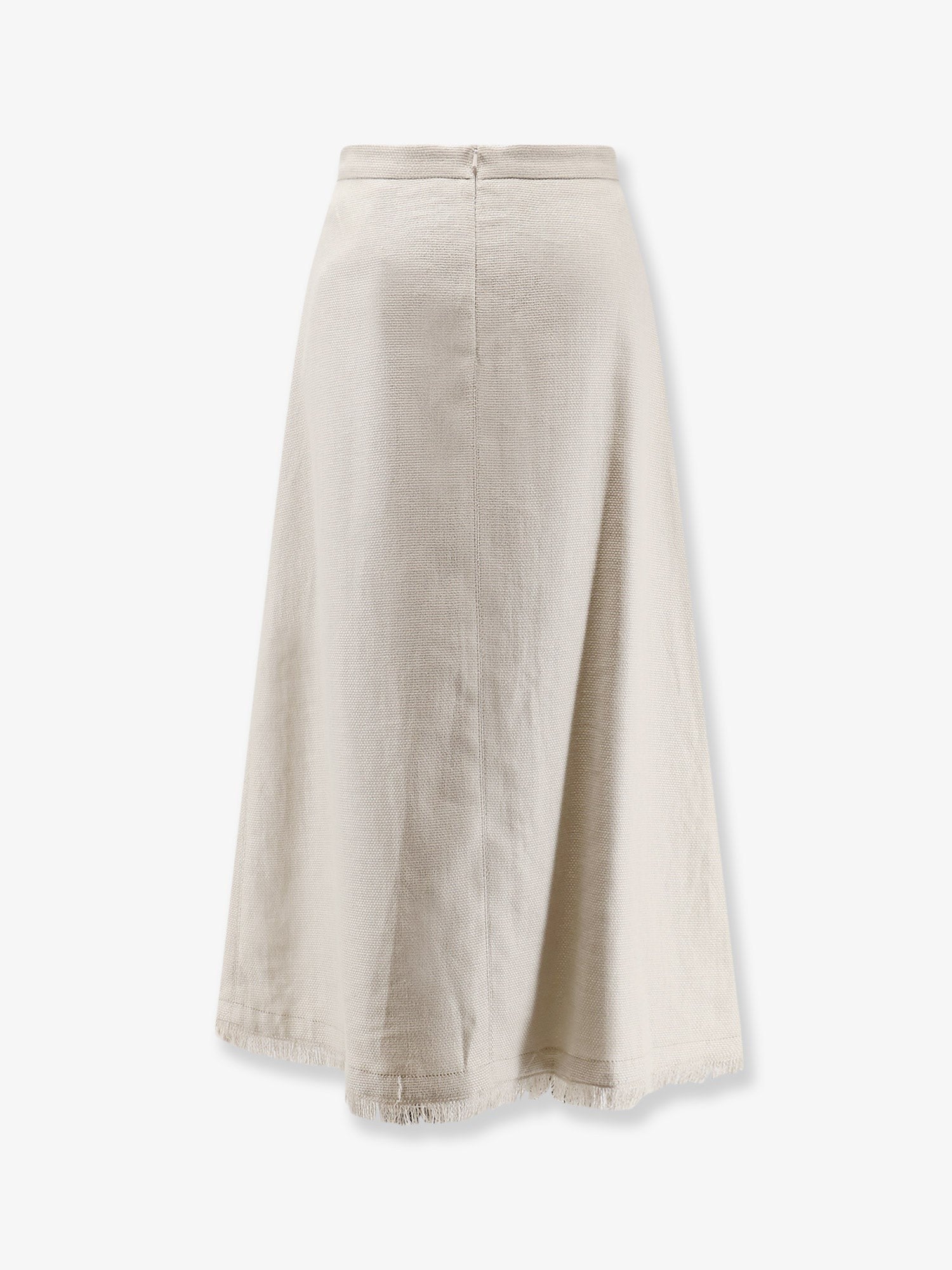 S Max Mara Women's Smmfiocchi Linen and Cotton Skirt White
