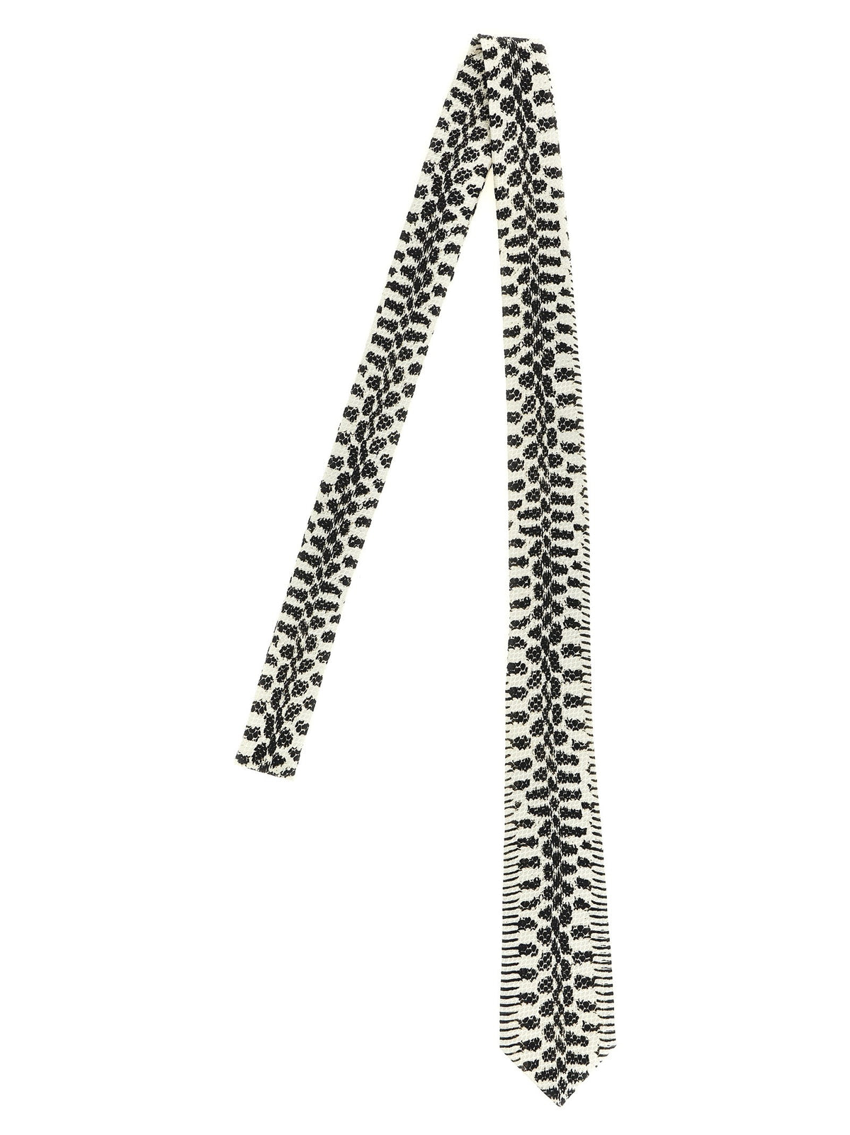 Tom Ford Snake Print Tie Tie White
