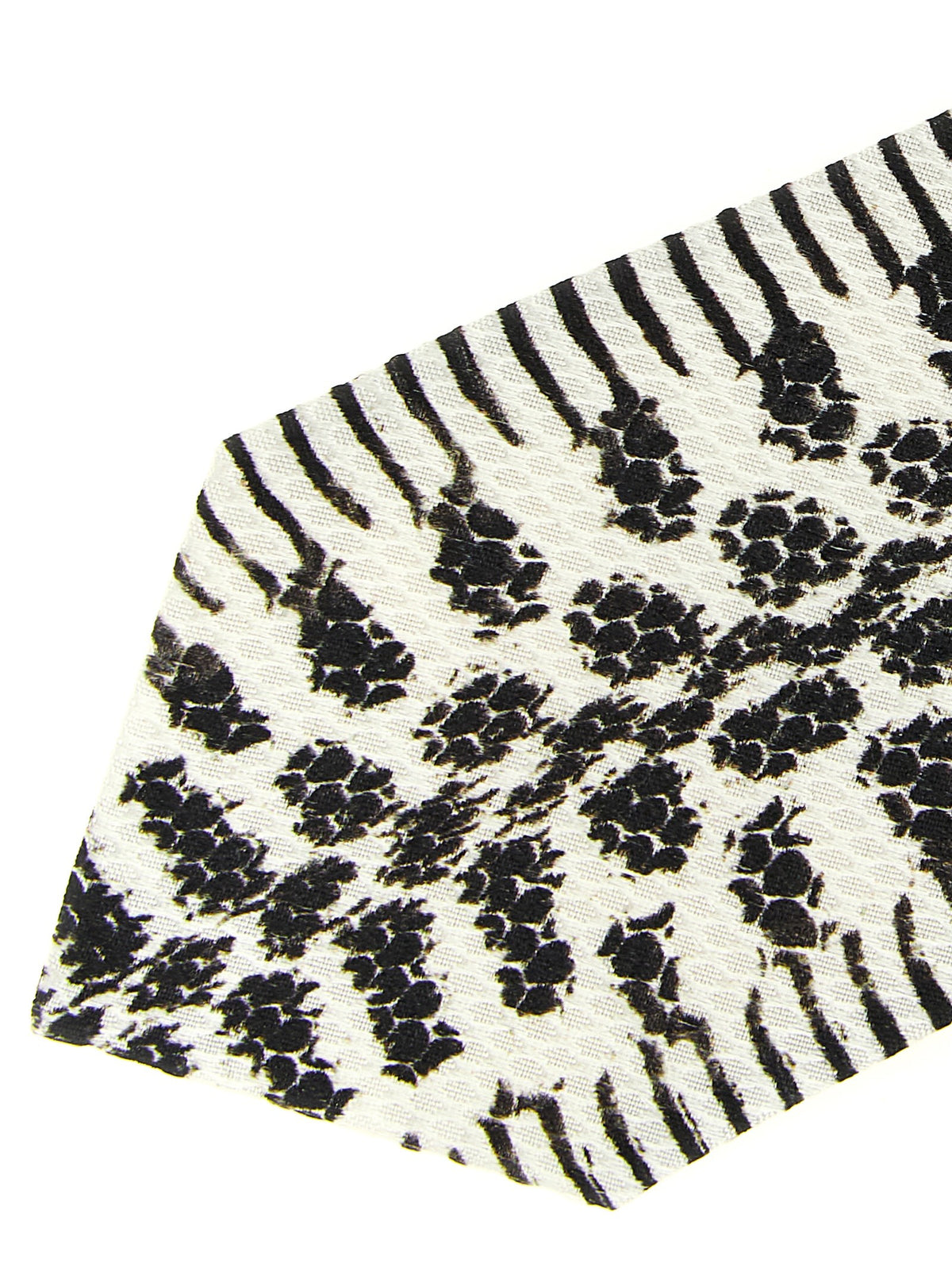 Tom Ford Snake Print Tie Tie White