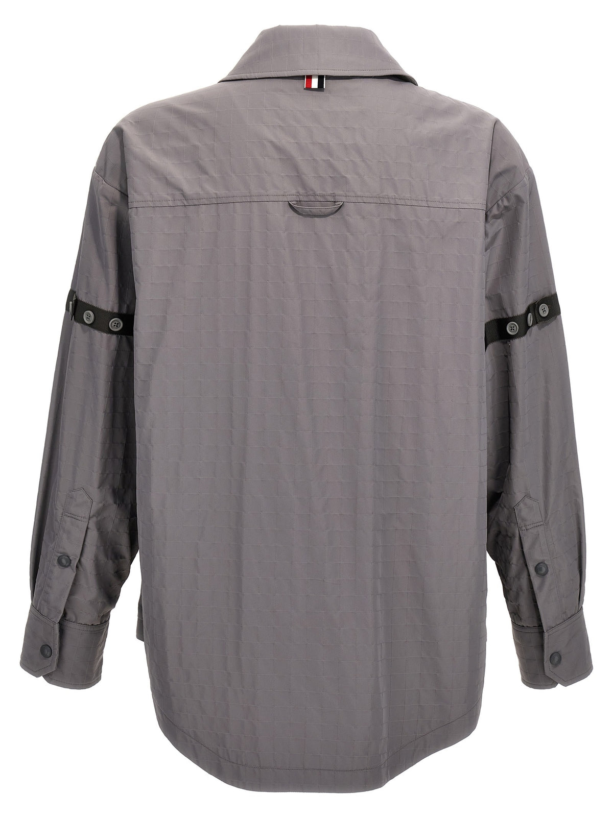 Thom Browne Snap Front Overshirt Grey