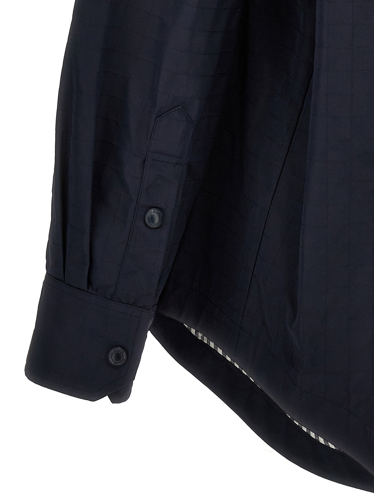 Thom Browne Snap Front Overshirt Blue