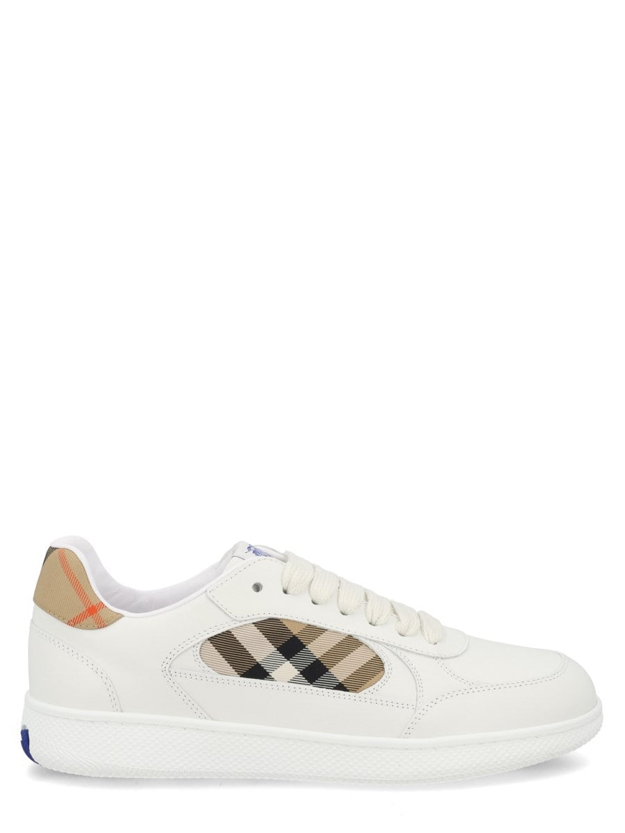 Burberry Men's Sneaker Terrace Con Dettagli Check White