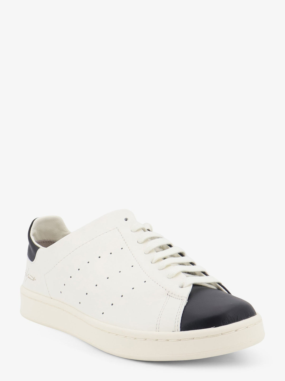 Y-3 Men's Sneakers Diagonal in Pelle White