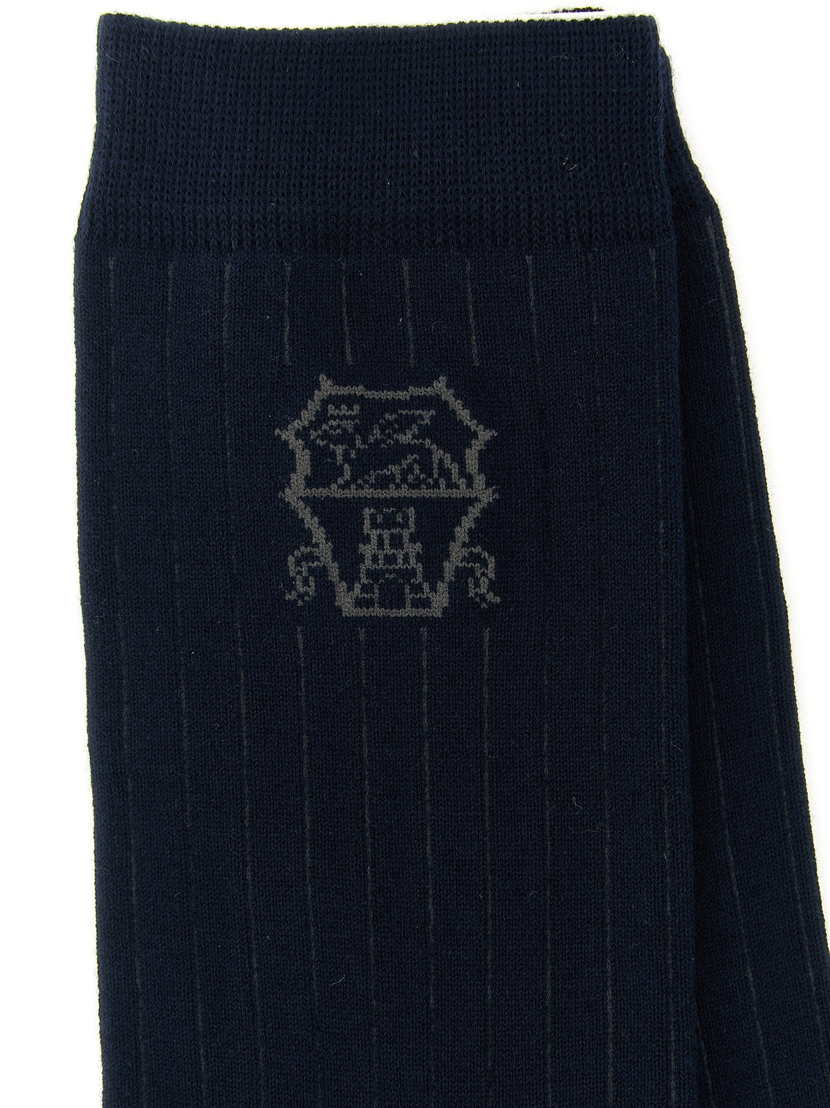 Brunello Cucinelli Socks Coat of Arms of Solomeo Blue