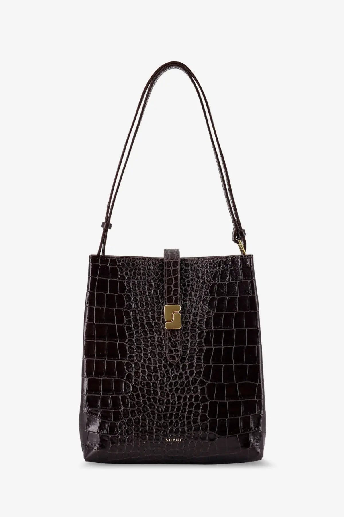 Soeur Women's Bello Leather Shoulder Bag Brown