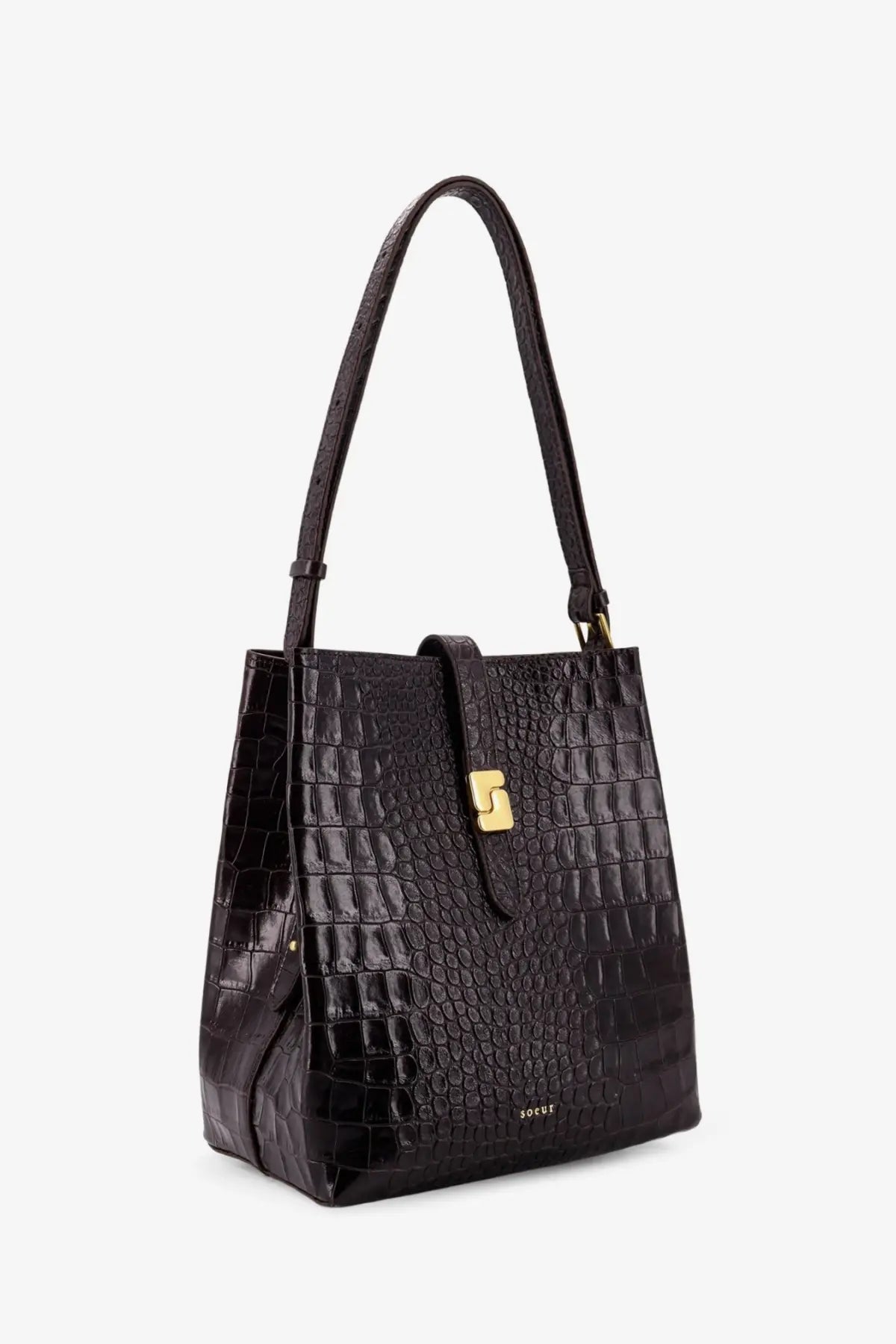 Soeur Women's Bello Leather Shoulder Bag Brown