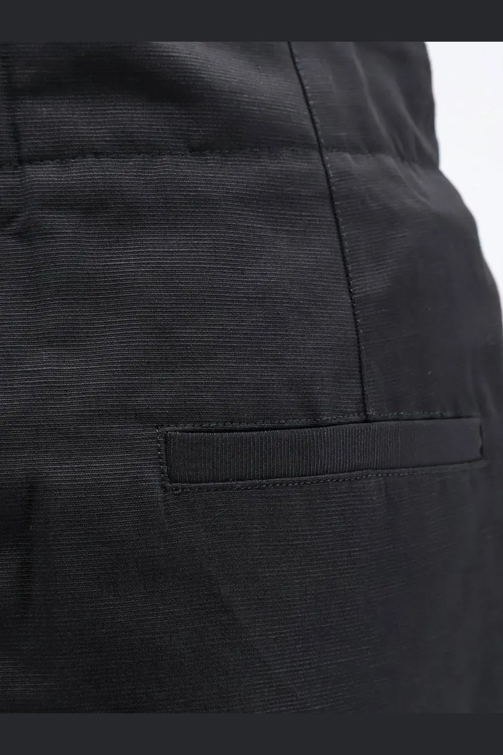 Soeur women’s daley black corduroy trousers with subtle ribbed texture and neatly stitched front pocket in organic cotton and linen
