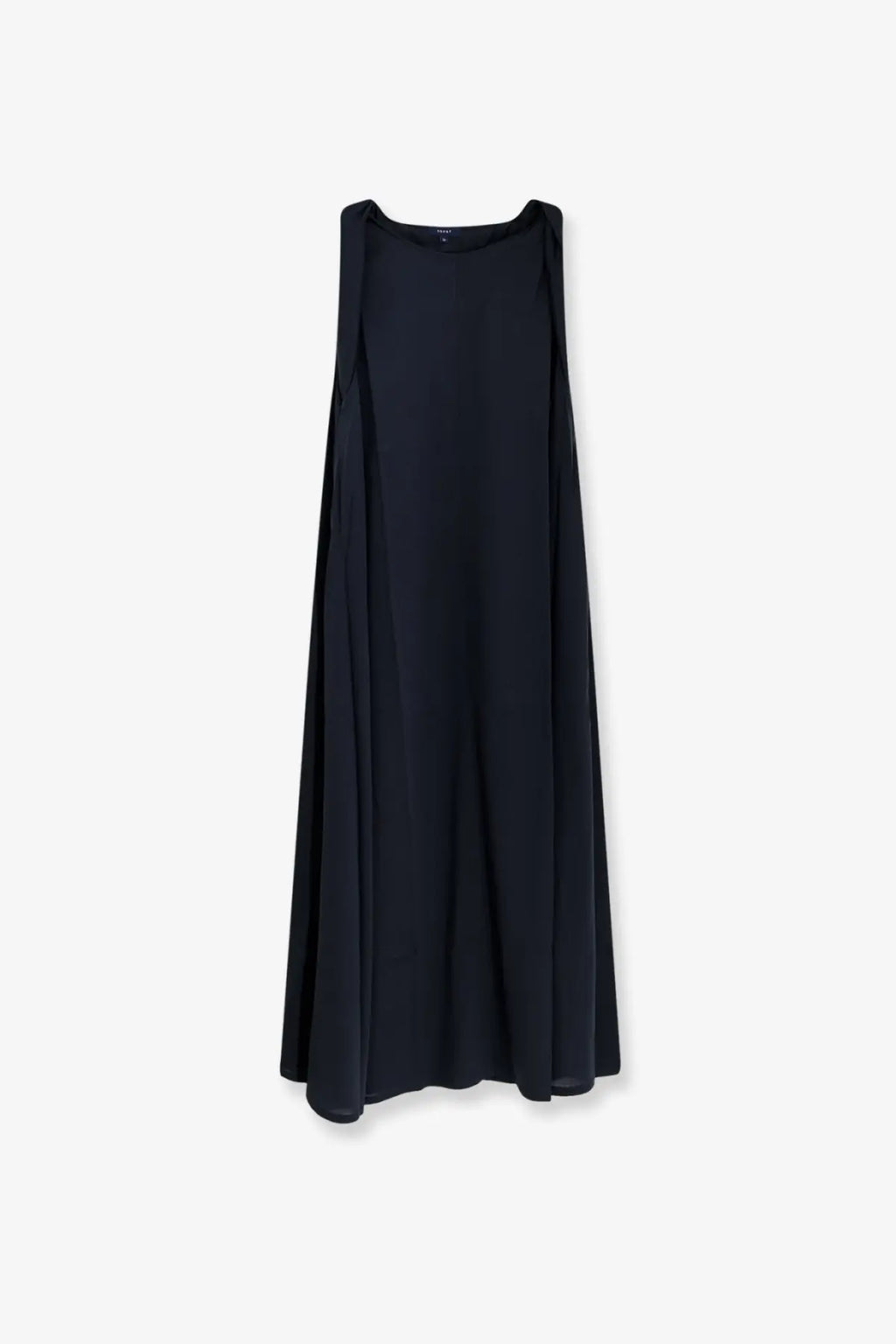 Soeur women’s sleeveless black organic cotton maxi dress with flowing silhouette and subtle side slits