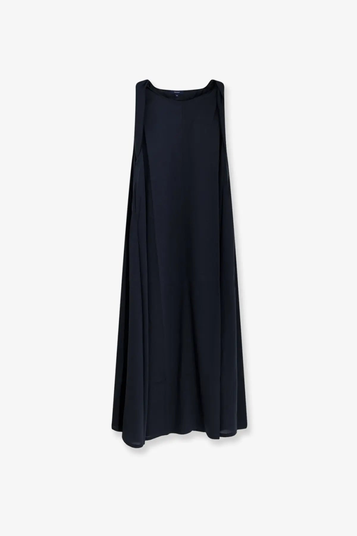 Soeur women’s sleeveless black organic cotton maxi dress with flowing silhouette and subtle side slits
