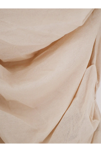 A soft cream-colored soeur womens gaia extra fine cotton crêpe top with delicate lightweight texture and subtle folds