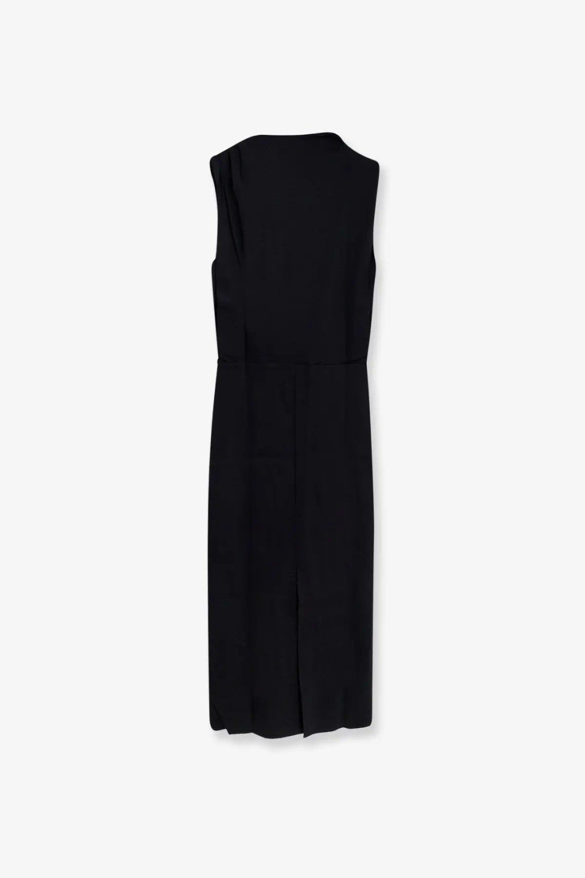 Soeur women’s gemma black sleeveless long dress with fitted bodice and straight-cut skirt in organic cotton