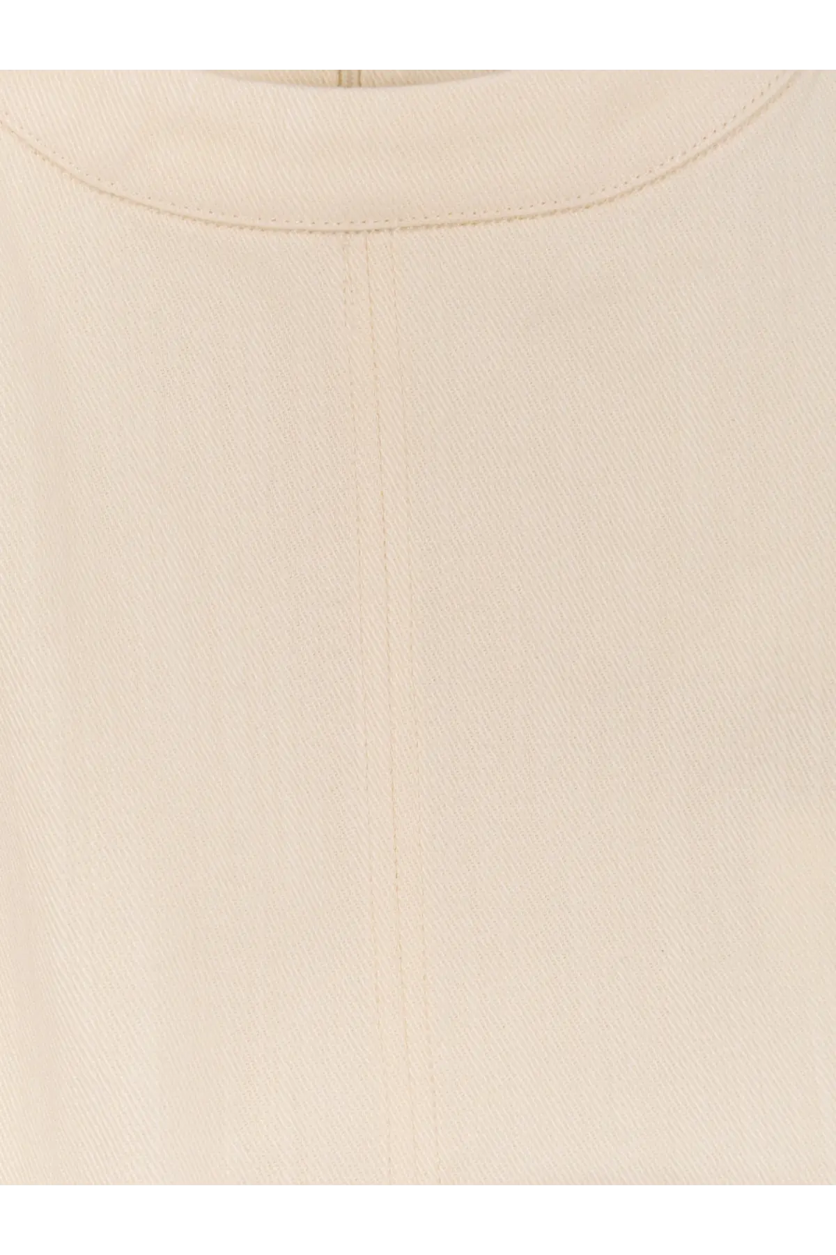 Soeur women’s pampa cotton top crème with cream-colored textured fabric and subtle vertical seam at the neckline