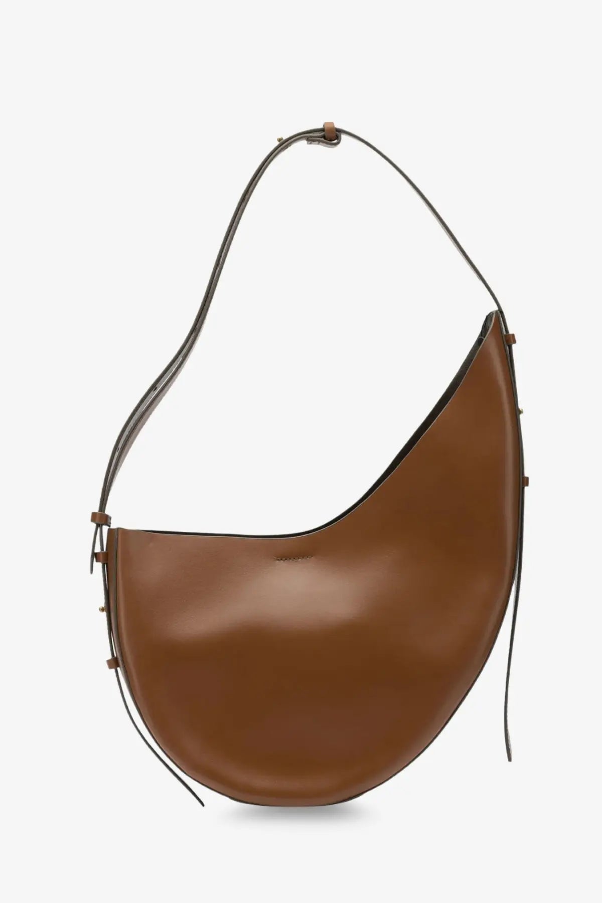 Soeur women’s winona caramel brown leather hobo bag with minimalist design and adjustable strap