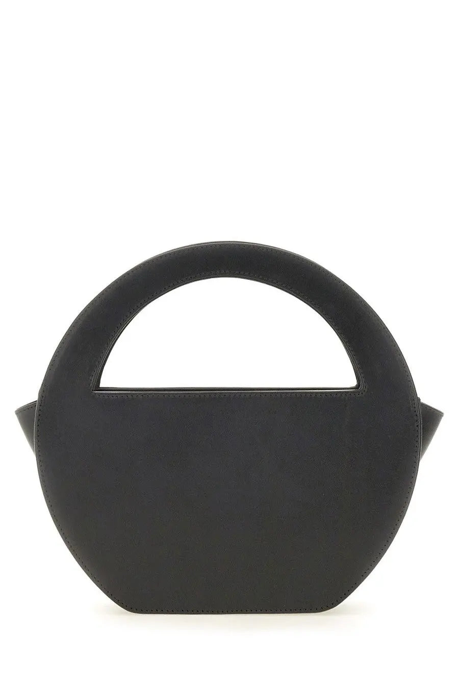 Sofia women’s mini edda bag black with smooth matte leather-like material and single curved top handle