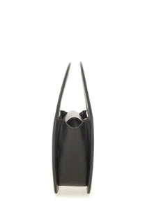 Black leather Sofia women’s mini edda bag with sleek minimalist design and structured silhouette