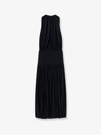 Toteme Women's Soft Gathered Viscose Dress Black
