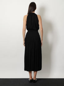 Toteme Women's Soft Gathered Viscose Dress Black