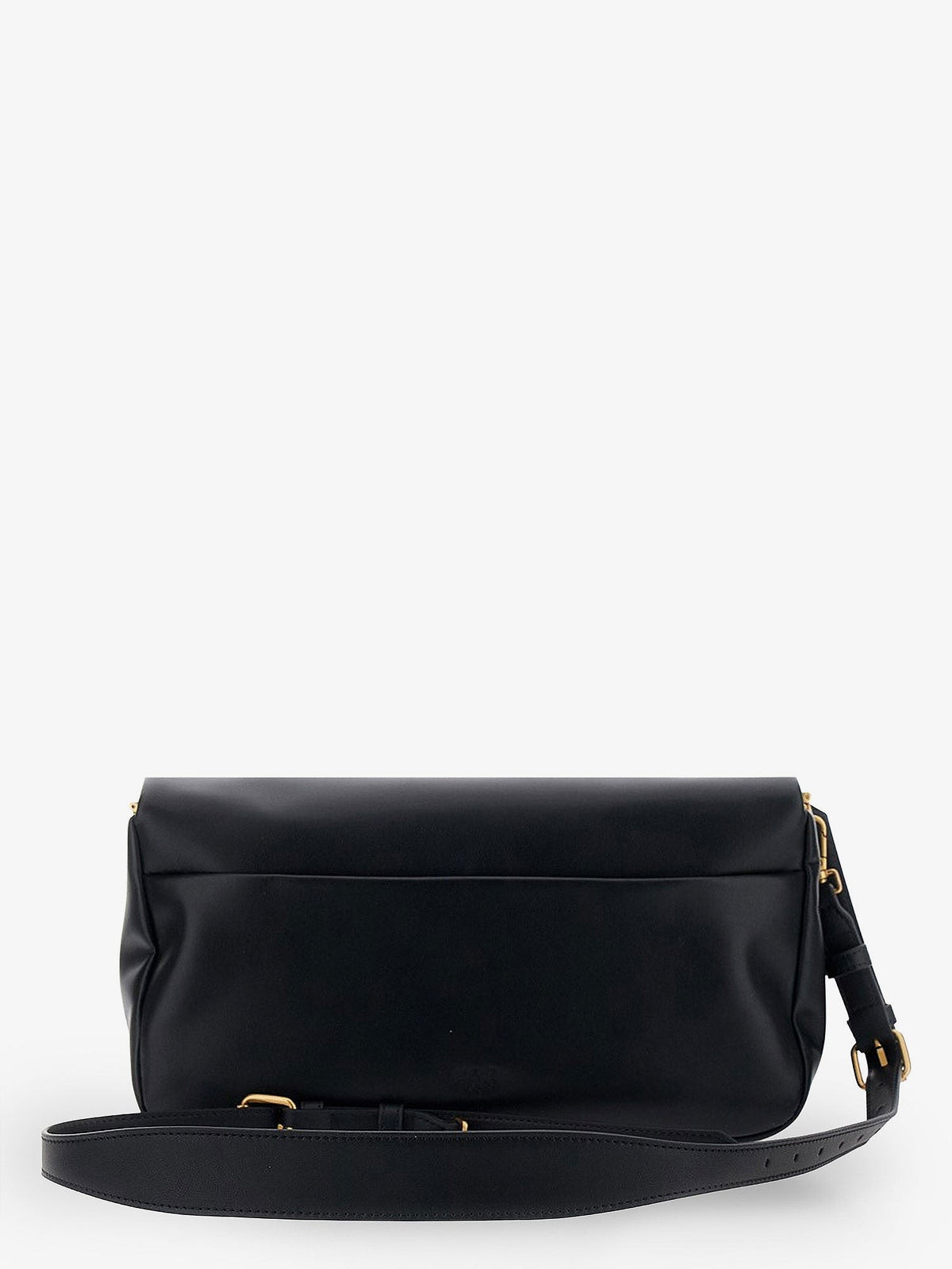 Pinko Women's Soft Horizontal Leather Crossbody Bag Black