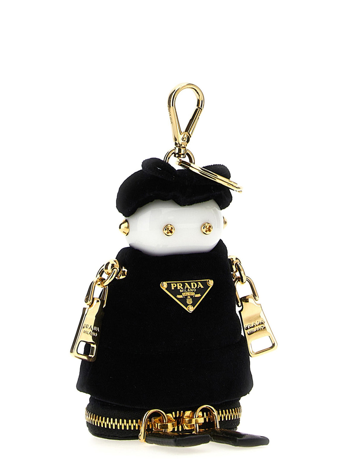 PRADA Soft Robot Bag Pendant Black