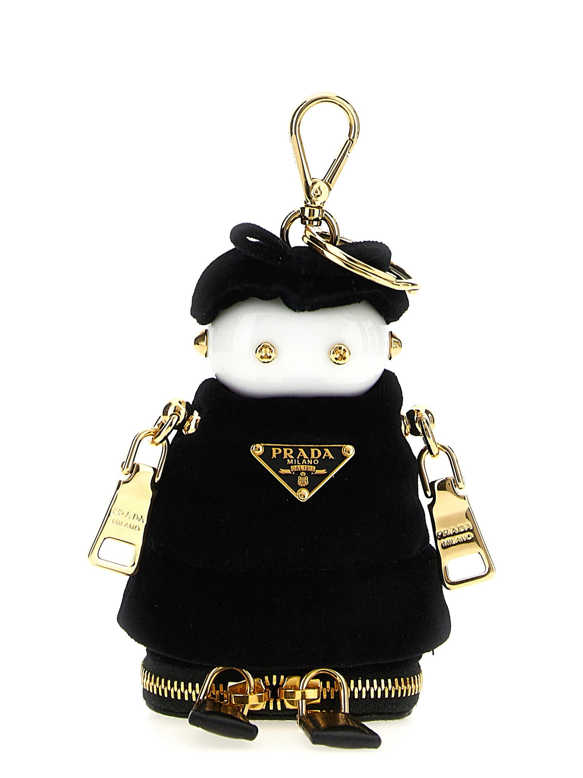 PRADA Soft Robot Bag Pendant Black
