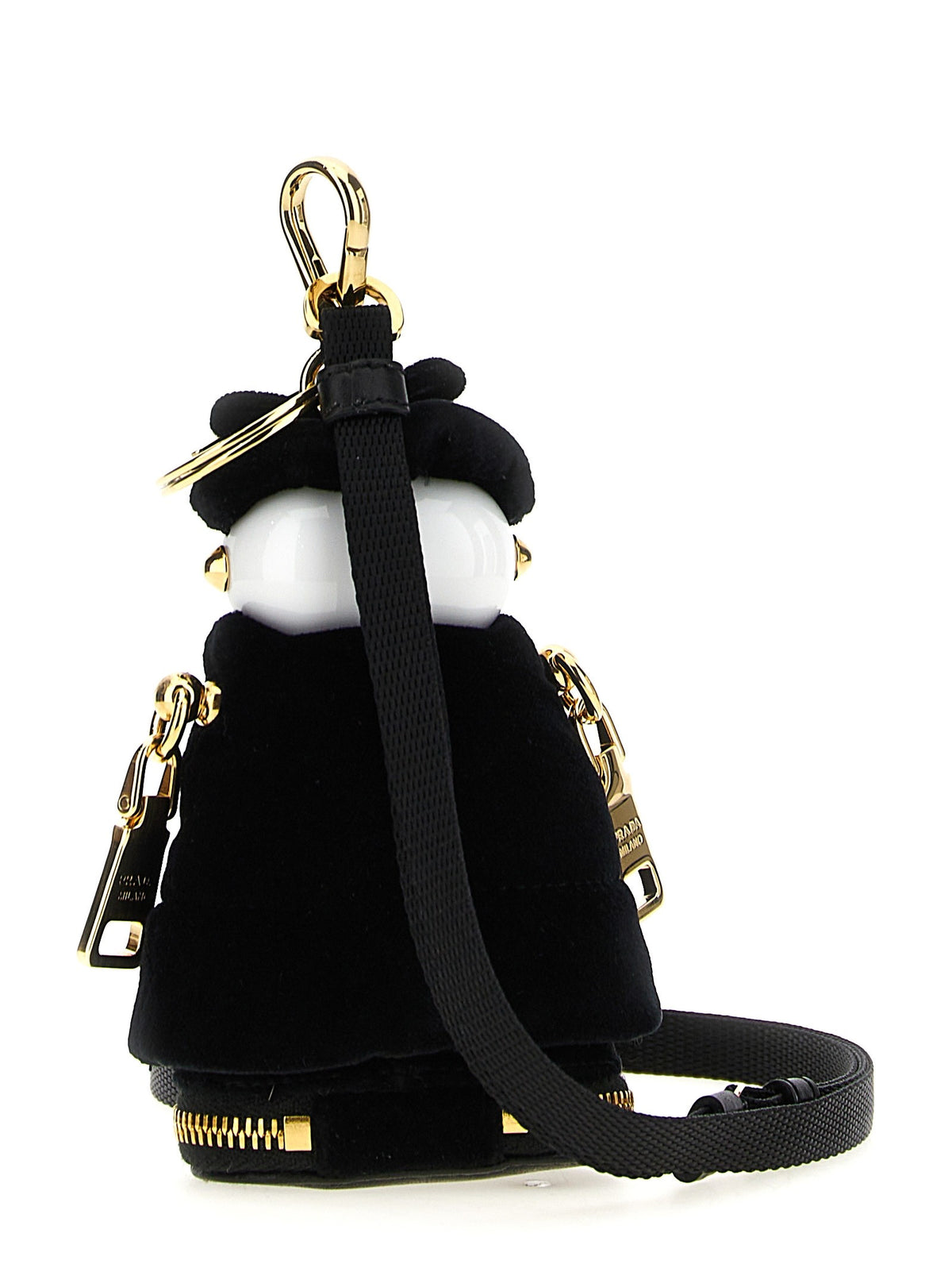 PRADA Soft Robot Bag Pendant Black