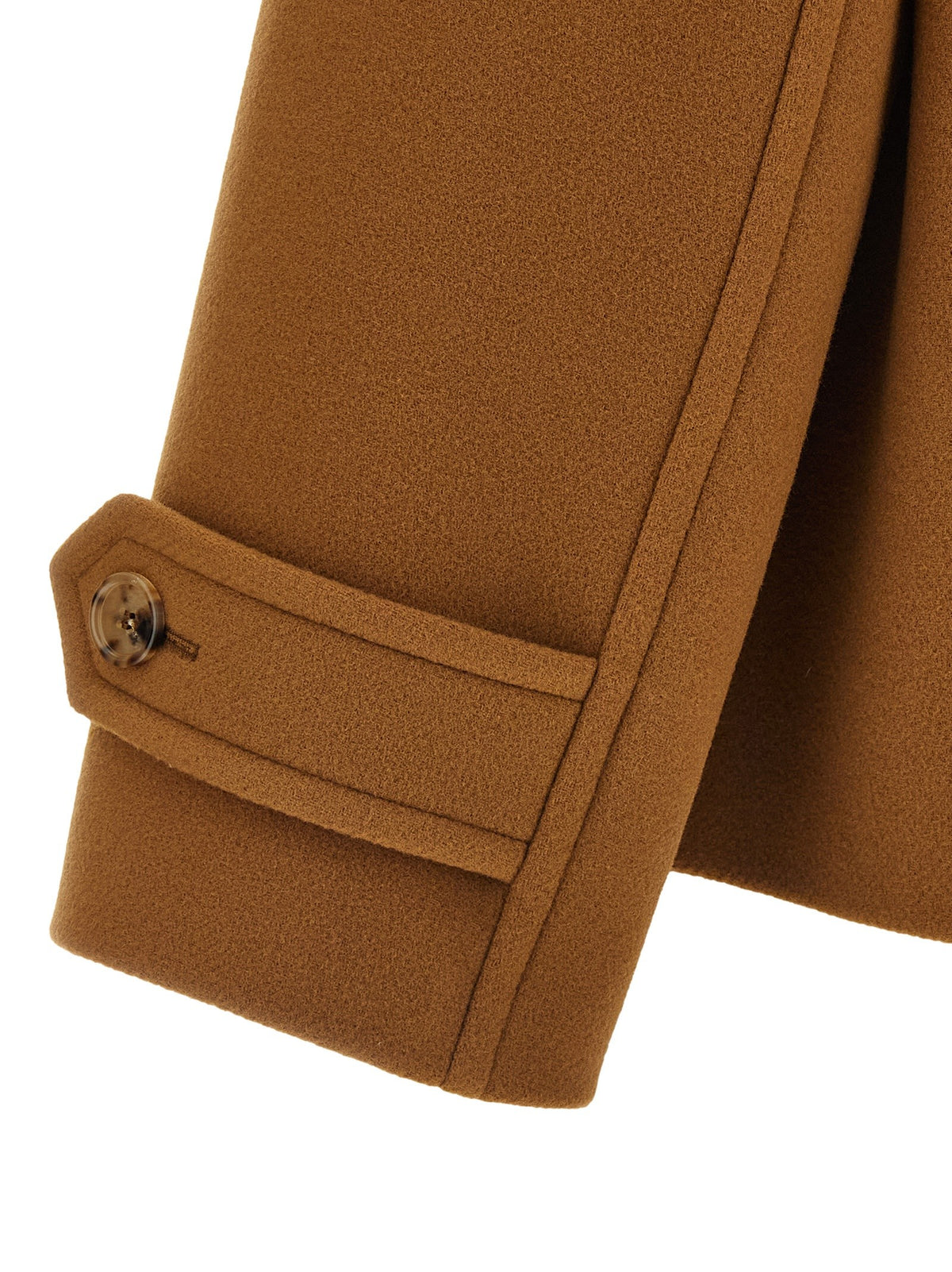 Chloé Soft Wool Coat Brown, view 5