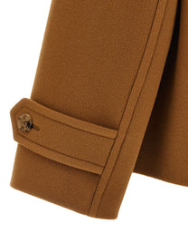 Chloé Soft Wool Coat Brown, view 5