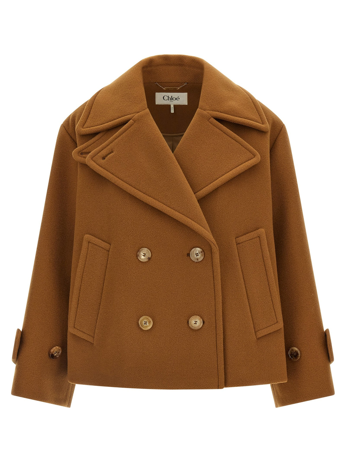 Chloé Soft Wool Coat Brown