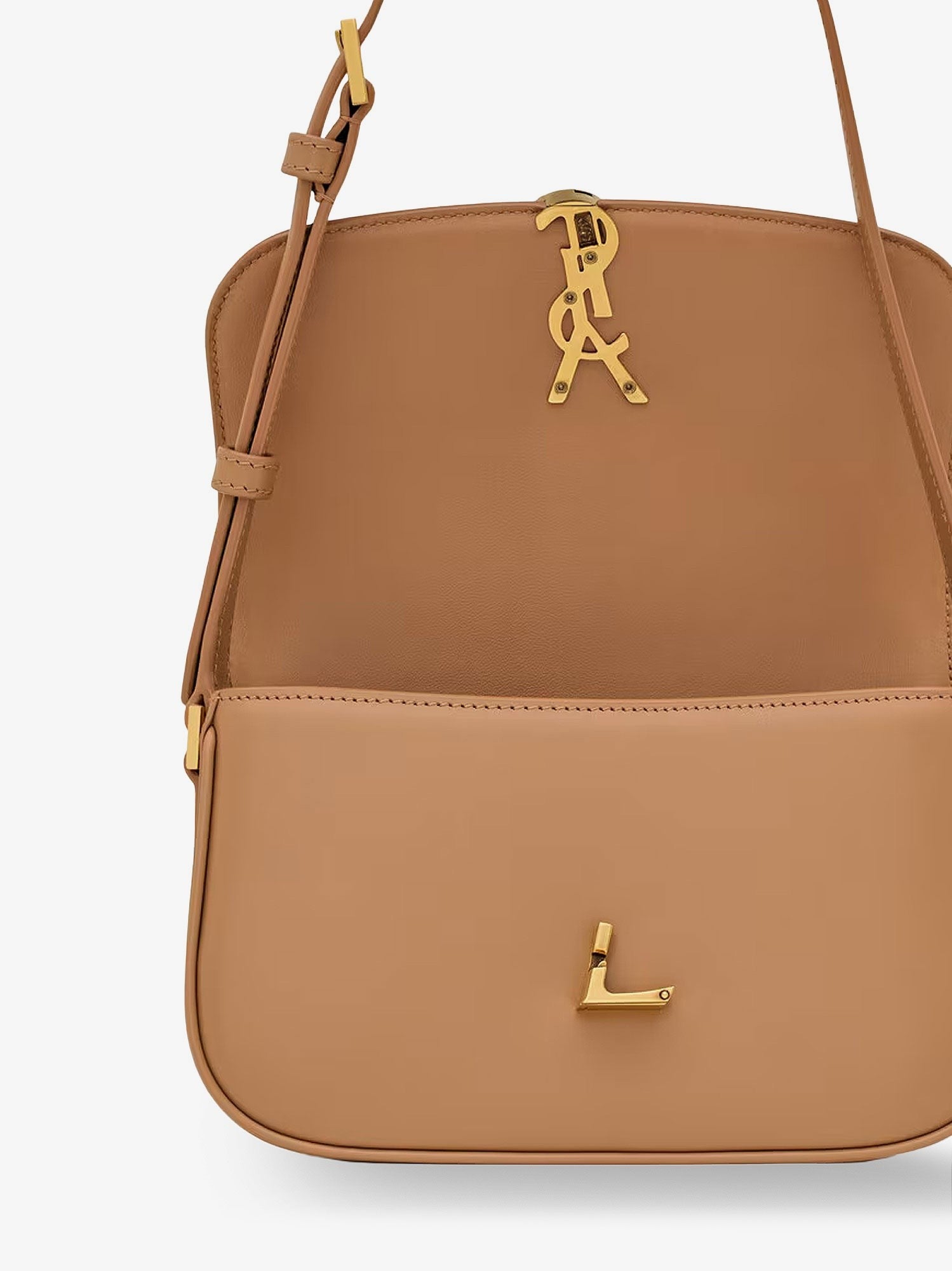 Saint Laurent Women's Solferino Leather Shoulder Bag Brown