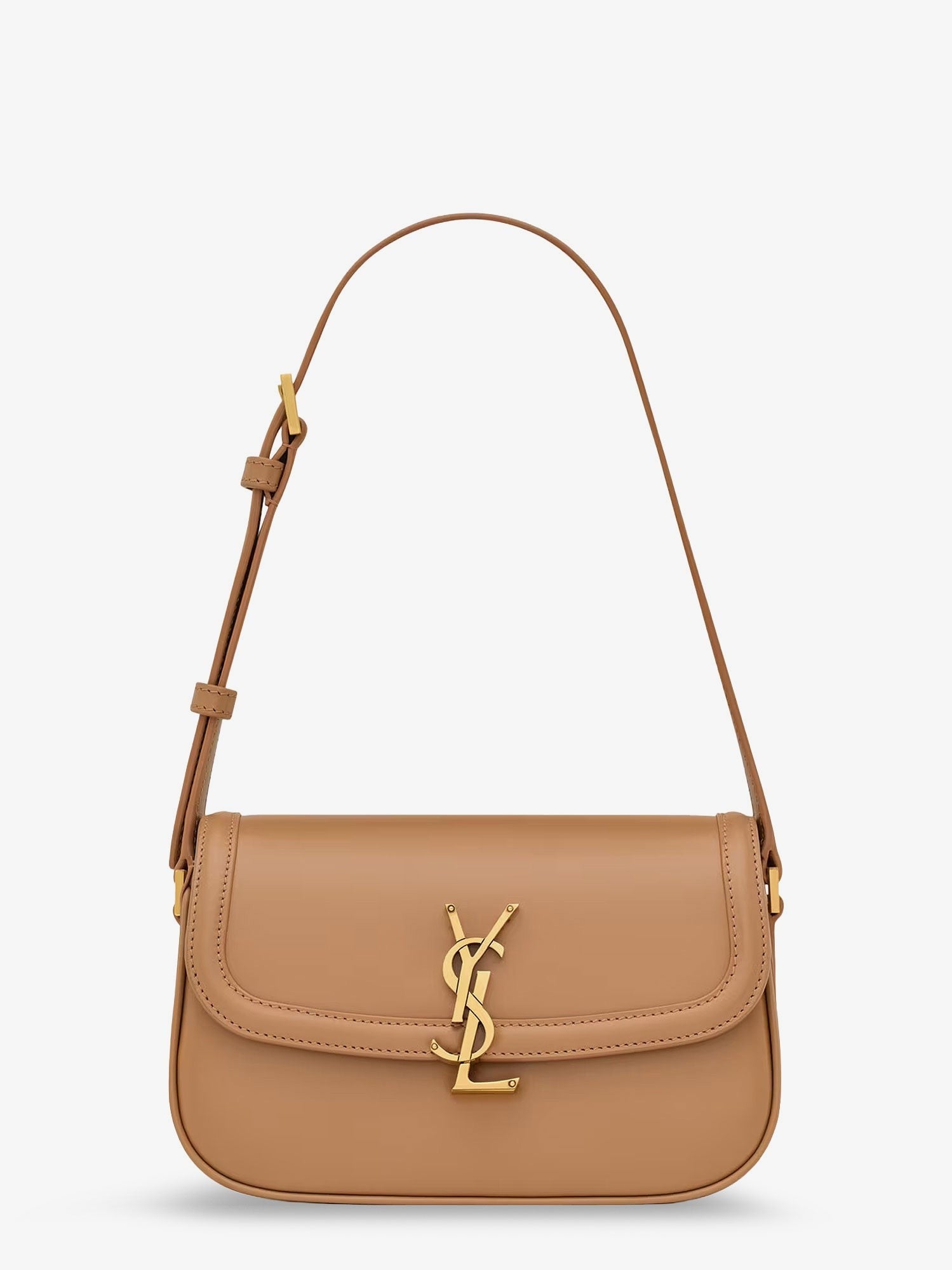 Saint Laurent Women's Solferino Leather Shoulder Bag Brown