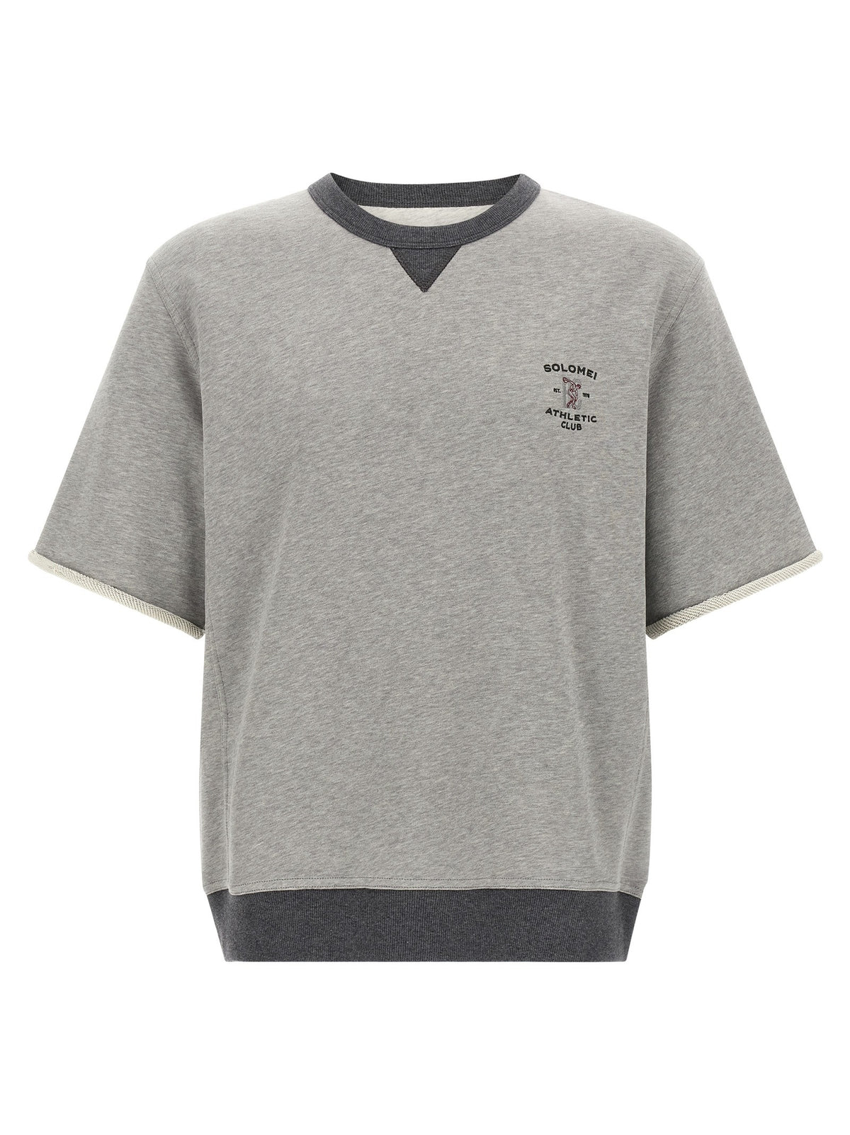 Brunello Cucinelli Solomei Athletic Club Embroidered Sweatshirt Grey