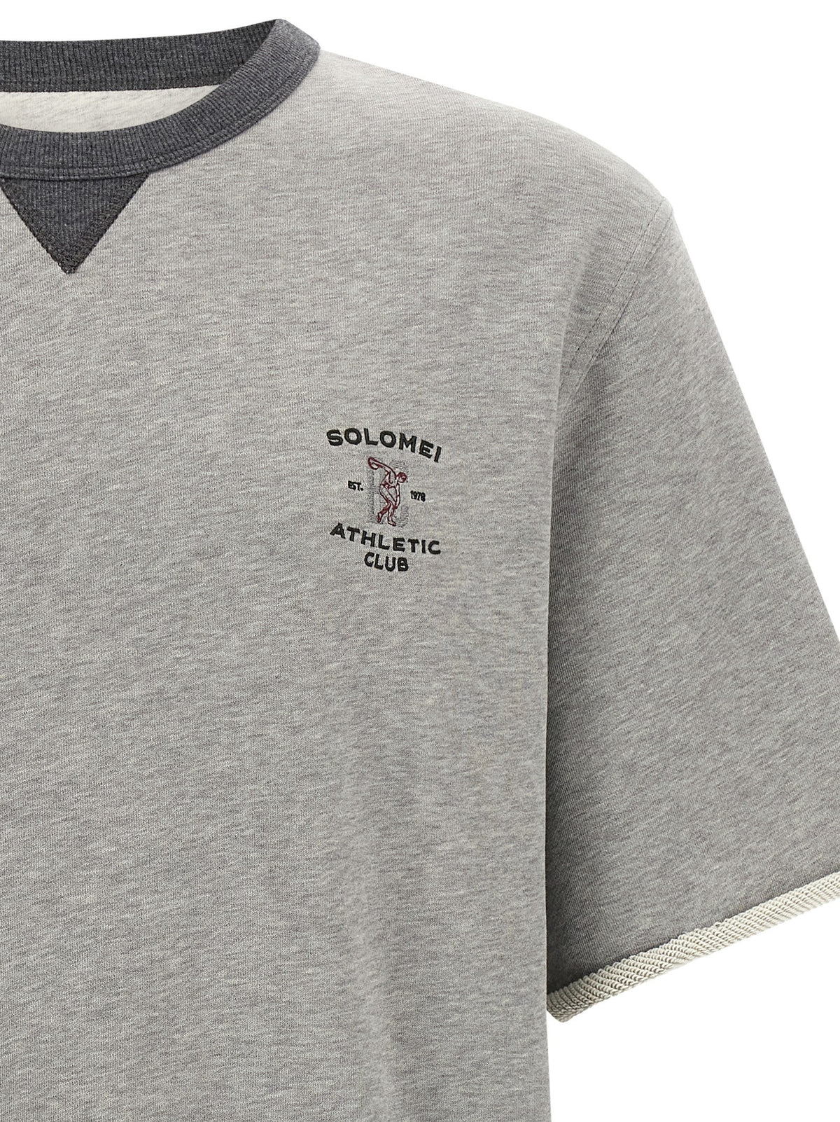 Brunello Cucinelli Solomei Athletic Club Embroidered Sweatshirt Grey