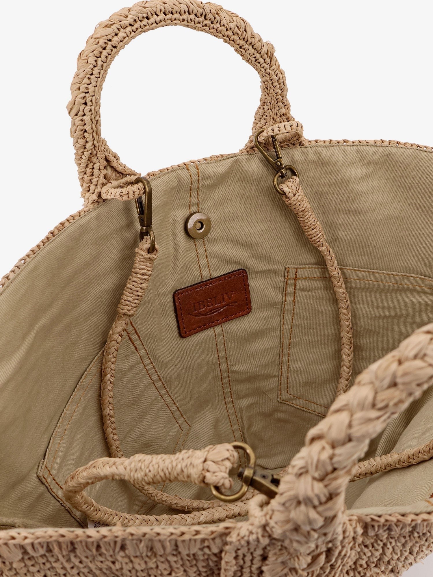 Ibeliv Women's Soma Raffia Crossbody Bag TEA