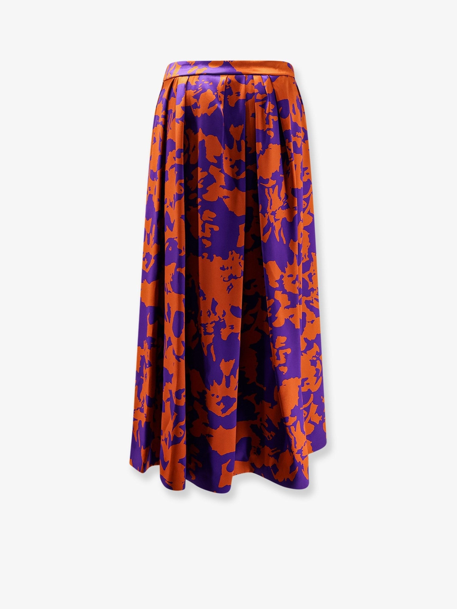 Dries Van Noten Women's Soni Skirt in Printed Viscose Orange