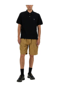 South2 West8 men’s cotton black polo shirt with short sleeves and small embroidered logo on left chest