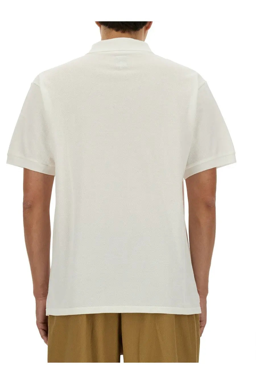 South2 west8 men’s white cotton polo shirt with short sleeves classic collar and neatly stitched hem
