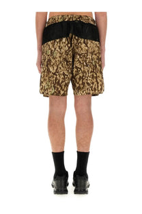 South2 west8 men’s poly stretch bermuda shorts multicolor with camouflage pattern and black waistband