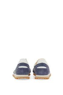 Spalwart men’s marathon trail low sneaker blue in navy and white suede with textured rubber sole