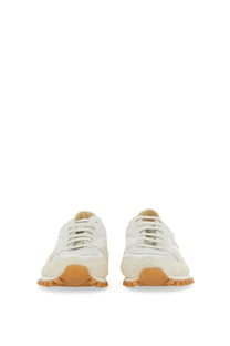Spalwart men’s marathon trail sneaker in white and tan palw with retro design and durable trail-ready construction