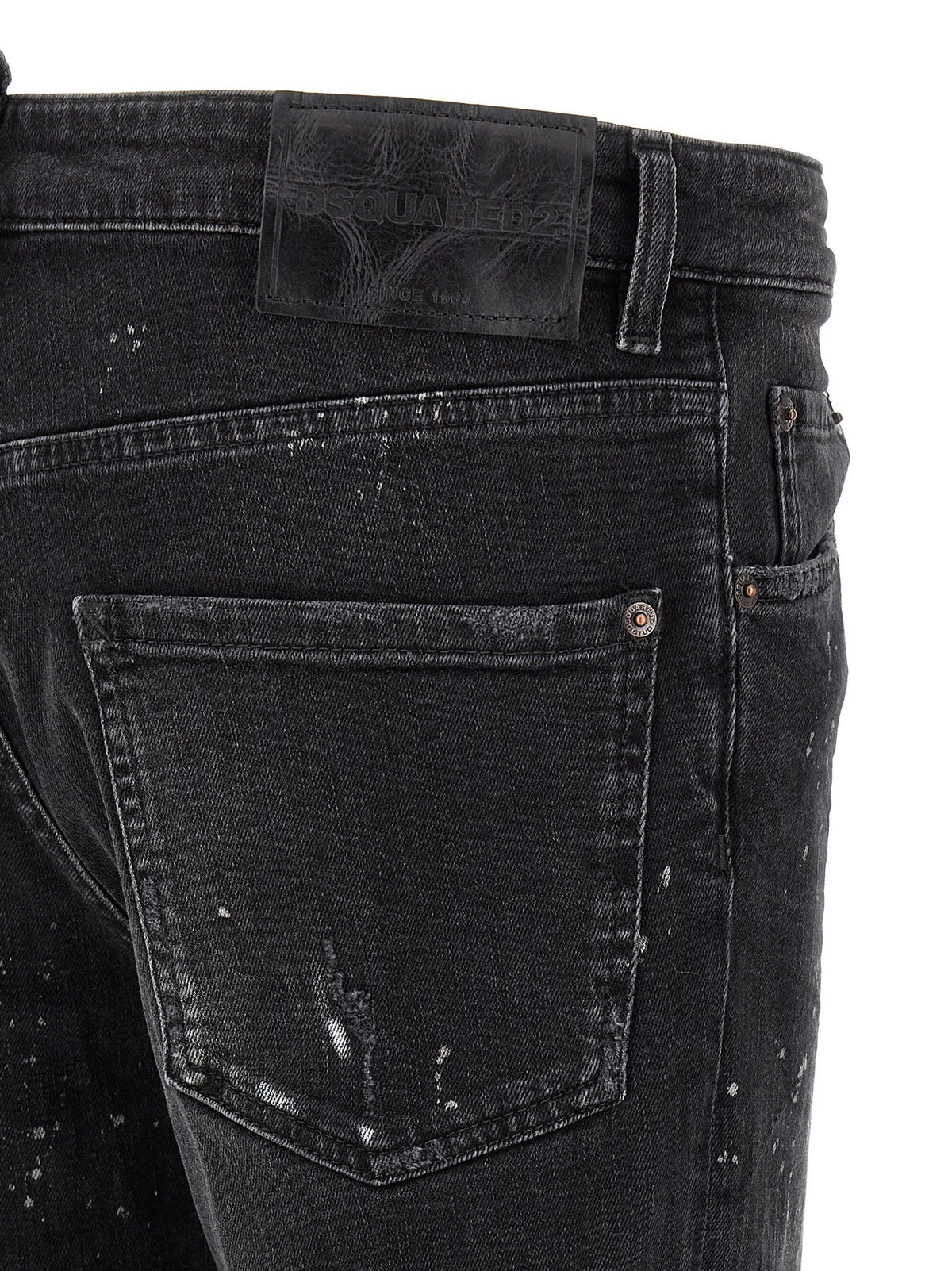 Dsquared2 Splatter Paint Jeans Black