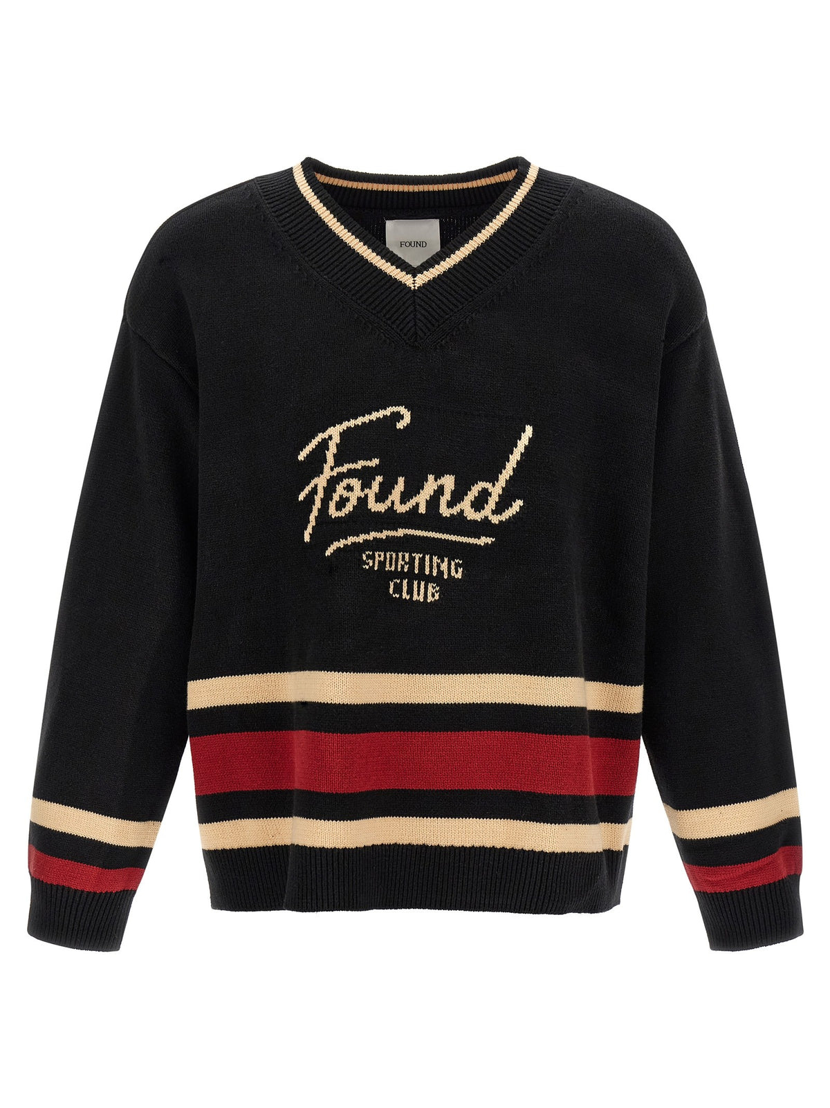 FOUND Sport Club Varsity Sweater Black
