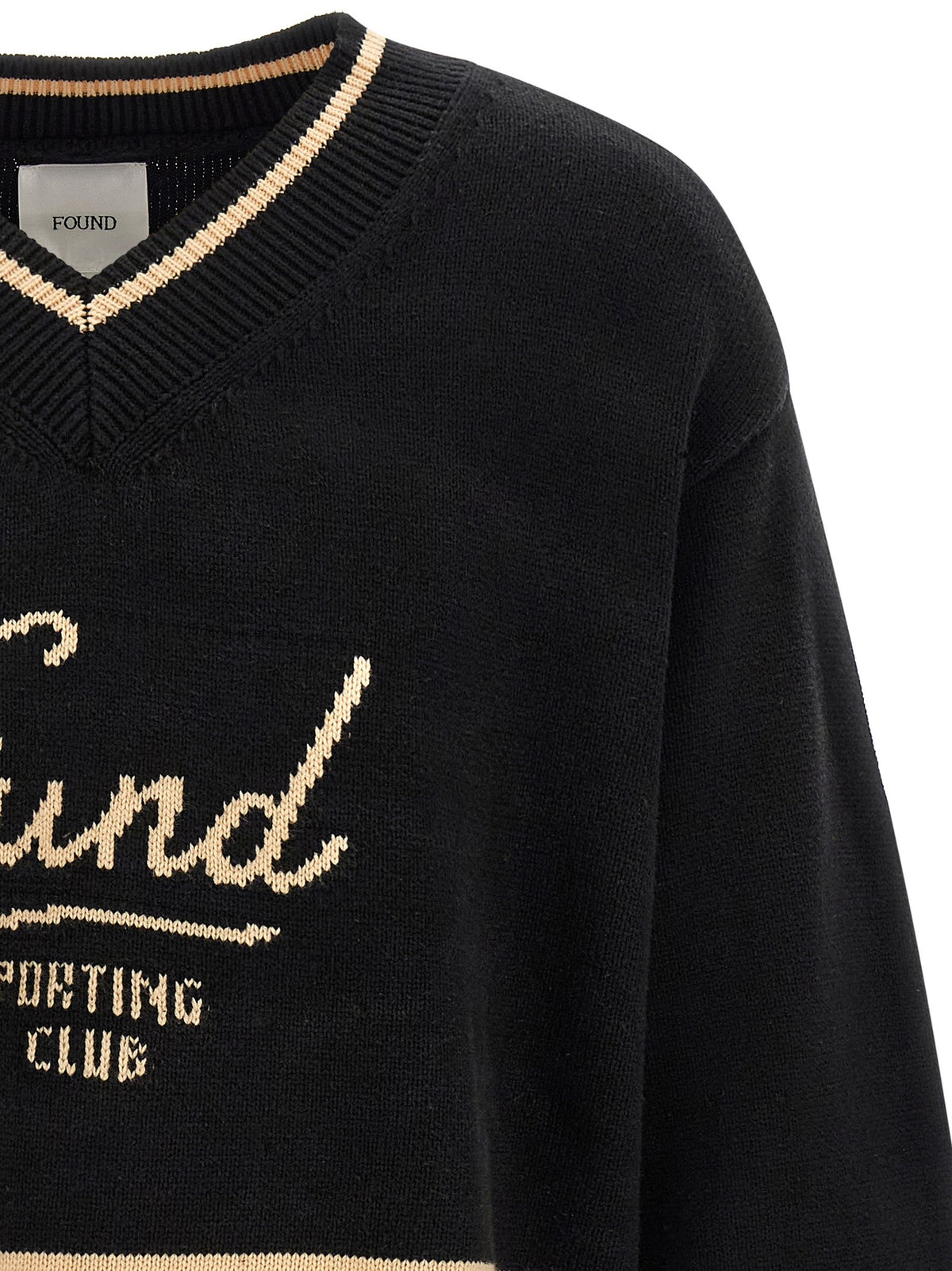 FOUND Sport Club Varsity Sweater Black, view 3