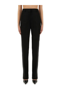 Sportmax women’s pants raoul black tailored trousers with sleek straight-leg cut and classic waistband in black