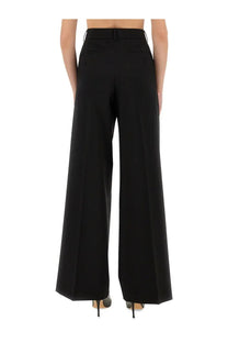 Sportmax women’s pants sail black wide-leg tailored trousers with sleek fit and straight hemline