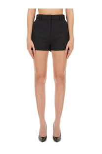 Sportmax women’s shorts gap black high-waisted tailored black shorts with structured design for stylish wear